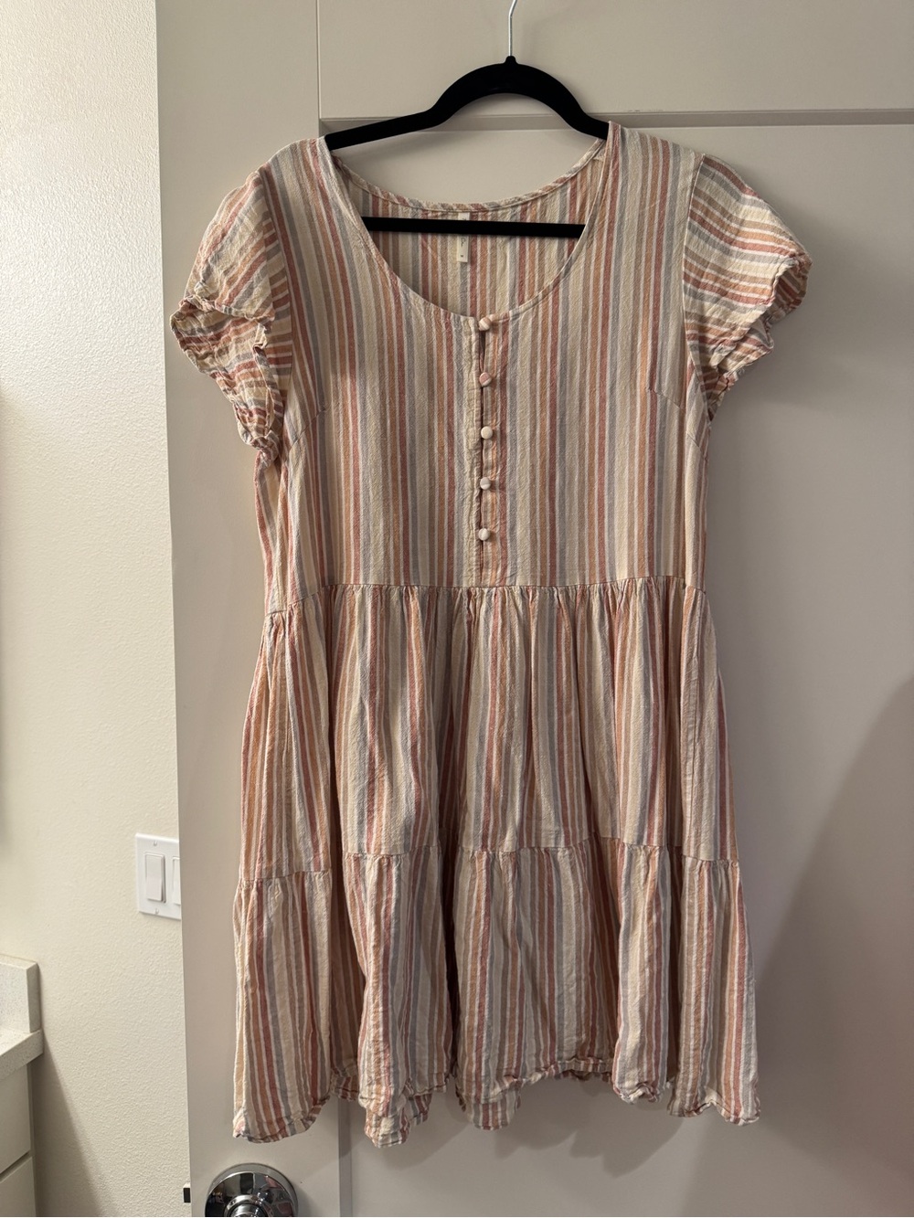 Rylee + Cru Rainbow Striped Dress size M